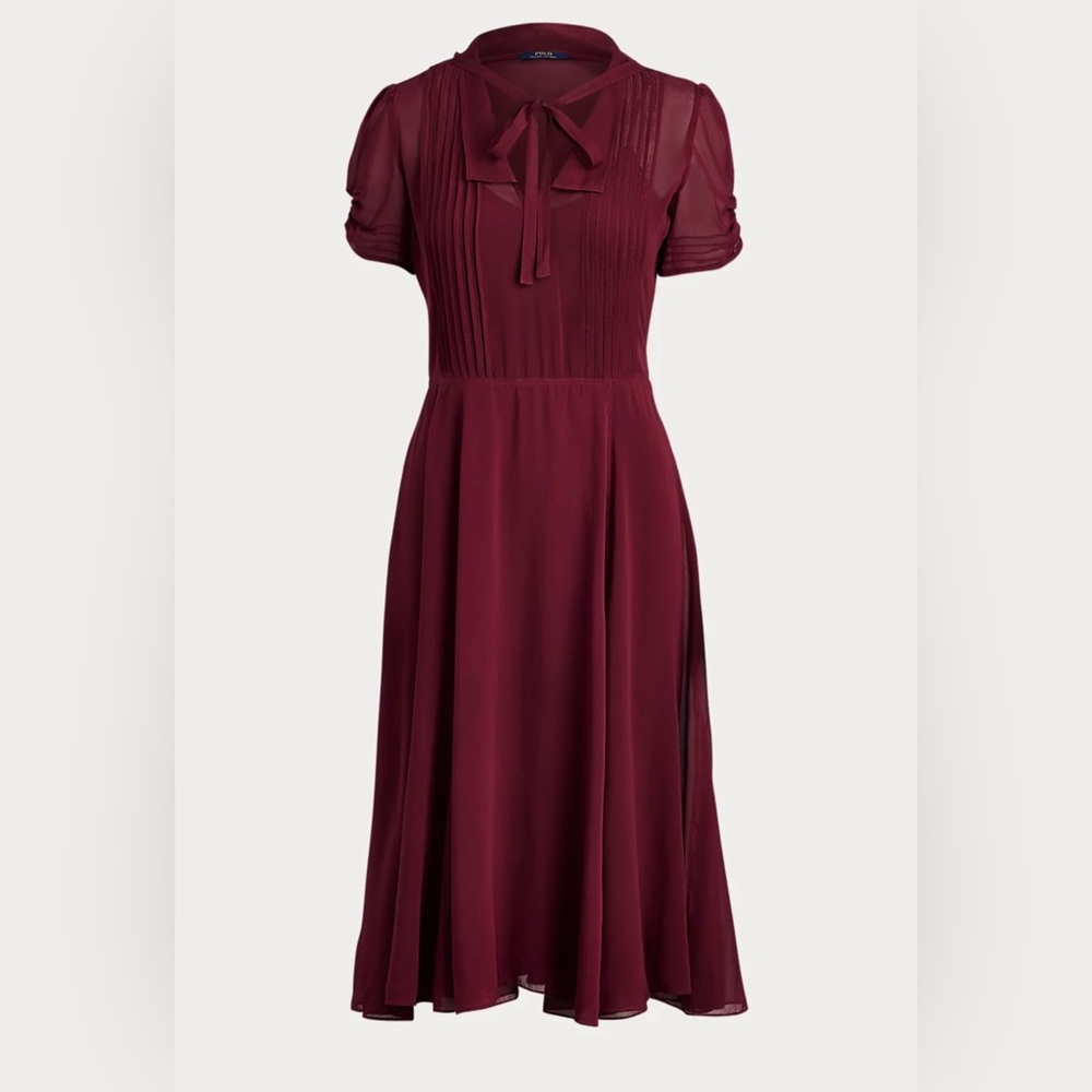 Polo Ralph Lauren Georgette Short-Sleeve Dress